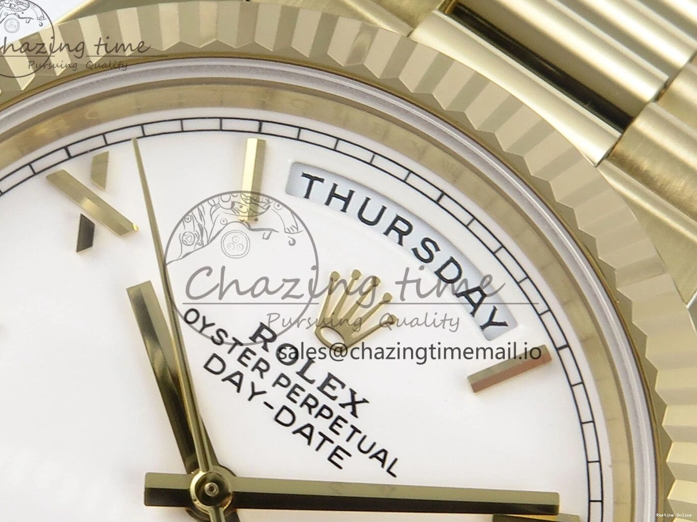 1223 WaterResistant Day Date 40 YG 228238 Noob 1:1 Best Edition White Roman Dial on President Bracelet A2836 (Gain Weight) 795